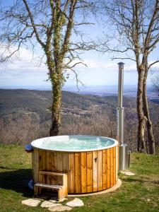 Maisons de vacances MAS CANERS - Eco-Chic Lodges, Nature Spa & Biological Pool : Maison 3 Chambres