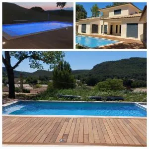 Provence, Uzès, villa climatisée 8 pers avec piscine privée - 高加克