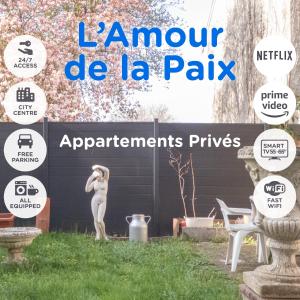 LAmour de la Paix - City center - Garden - Near station - SmartTV65" Netflix & PrimeVideo - Warm cozy vibe - Free parking nearby with CCTV - Managed by Presta-ZenServices