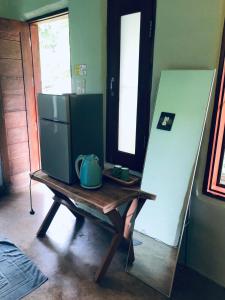 Pai casita resort,Inspiration Mud house -living room-AC- -workspace