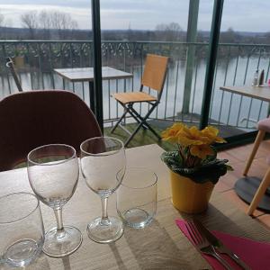 Hotels COTE GARONNE le BALCON DES DAMES -hotel et restaurant- Tonneins Fauillet Marmande - vue panoramique bord de Garonne chambres climatisees : photos des chambres