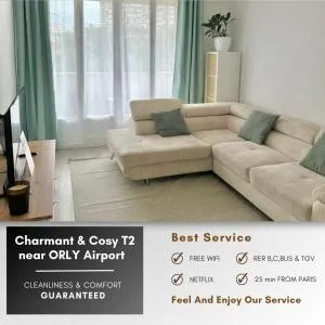 Charmant & Cosy T2 near Airport - Champlan