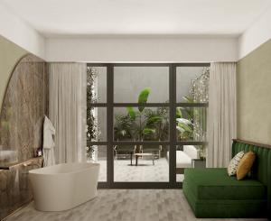 Prestige Double or Twin Room with Private Garden - Vertical Garden Area room in Horti 14 Borgo Trastevere