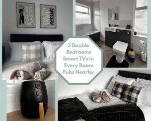 Spacious 3-Bed Home for 7, Contractor Friendly, Wifi & Parking, Near Pub