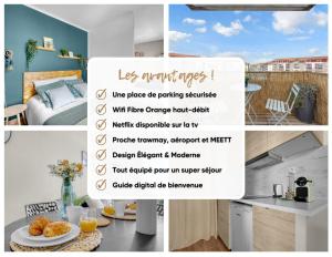 Appartements Spacious Apartment Blagnac Parking-Tram-Airport : photos des chambres