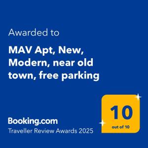 MAV Apt, New, Modern, near old town, free parking