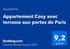 Appartements Appartement Cosy avec terrasse aux portes de Paris : photos des chambres