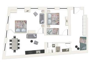 Two-Bedroom Apartment room in Wohnzimmer