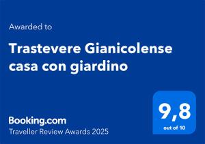 Trastevere Gianicolense casa con giardino