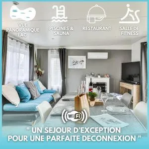 Le Refuge du Lac - Séjour d'Exception avec Vue imprenable sur le Lac - Piscines Sauna Salle Fitness Bibliothèque Restaurant - 10min des Sables d'Olonne - Grosbreuil