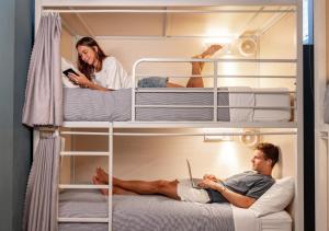 Bed in 4-Bed Mixed Dormitory Room with Shared Bathroom room in Stoke Beach House