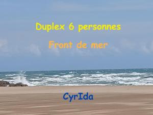 Duplex 6 personnes Pleine vue mer 10 m de la plage Wifi - CYRIDA