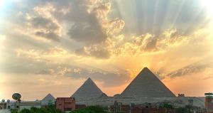 Diamond pyramids view apartment