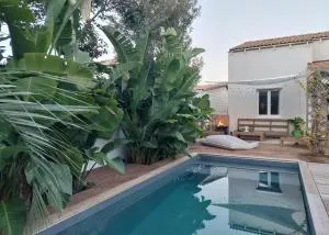 Maison de la Bonaventure Pérols, piscine et jardin - 佩罗勒