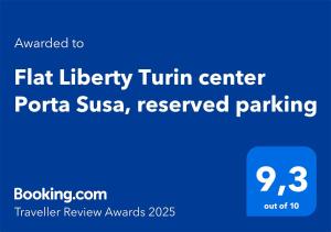 Flat Liberty Turin center Porta Susa, reserved parking