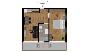 Appartamento con 1 Camera da Letto e Vista Piscina