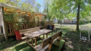 Mobil-home 3 chambres climatisé sur le domaine 4 étoiles Rivages des Landes