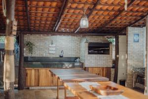 Vila hangloose vista da lagoa