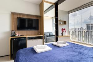 Apart com vista incrível ao lado do Allianz parque e shopping Bourbon - com estacionamento