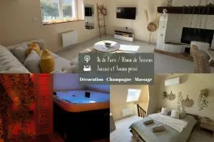 Bulle romantique privé avec Jaccuzi et Sauna - Tartiers