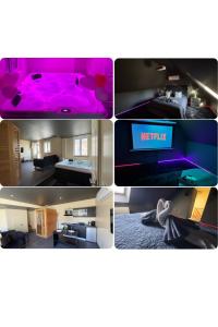 Magnifique loveroom avec sauna, spa et cinémaroom