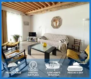 Nid de pie Grand duplex lumineux cadre verdoyant calme à 5 mn de la mer près Port en Bessin, Bayeux, Omaha Beach, - Commes