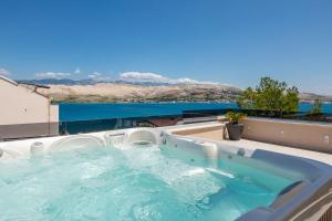 Villa Emma on Island Pag for 14 persons with sea view, wellness & pool heating