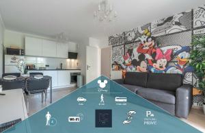 Appartements Disneyland-Paris 4pers,Wifi, parking : Appartement 1 Chambre