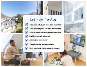 Appartements Le Perchoir, avec parking, face aux Thermes : photos des chambres