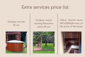 Roheluse metsamaja with hot tub and sauna