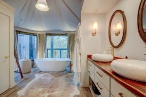 The Covery the Wren House a luxury African tent retreat on stocked bass pond