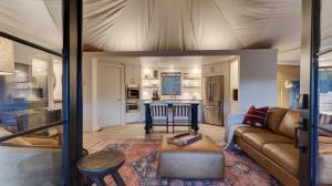 The Covery the Wren House a luxury African tent retreat on stocked bass pond