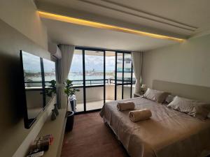 Flat com varanda frente Mar - Golden Fortaleza
