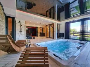 LK Forest Villa luksusowe domy z basenem z jacuzzi, sauną, grotą solną, salą bilardową i ogrodem - Łapszanka