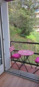 Grand studio Sophie avec petit coin nuit rénové avec goût Wi-Fi balcon parking 50m des cures