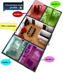 Appartements 4 studios - Musique en Champagne : photos des chambres