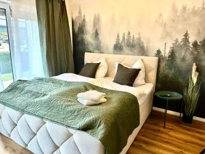 Fächerlofts Black Forest Terrasse 40qm Studio WLAN - Messe Karlsruhe - راينشتيتن