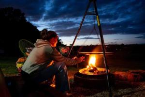 Hertford belltent farm stay riverside firepit bbq