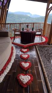 Cliffside Bamboo Treehouse with Heated Pool and View