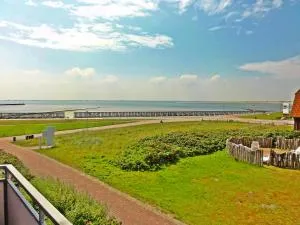 Studio mit Meerblick auf die Robbenbänke von Norderney, geschützter Südwestbalkon - Baltrum