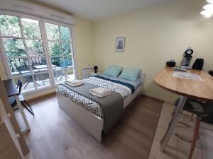 Appartements Bonvallet - Studio paisible et chaleureux avec balcon : photos des chambres