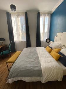 Chambre bleue et or 16m2 chez lhabitant dans appartement 100m2 centre ville