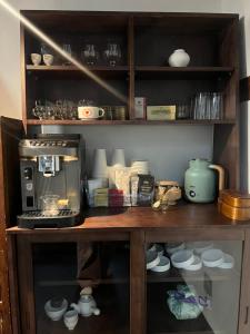 A traditional Korean House with a yard