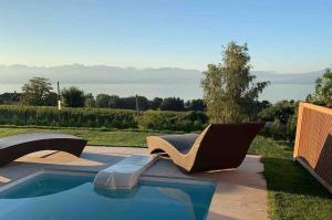 Appart avec piscine chauffée et plage 5 min