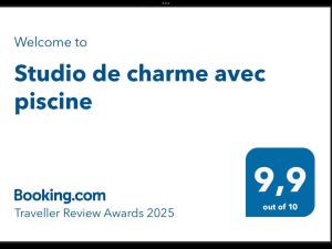 Studio de charme avec piscine