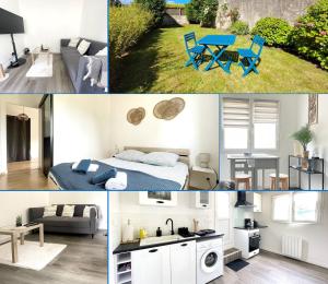 Maisons de vacances Les chats pitres Maison au calme renovee avec jardin, terrasse amenagee, transats, abri a velo, parking gratuit, 5 mn a pied du centre Bayeux proche des plages du debarquement : photos des chambres