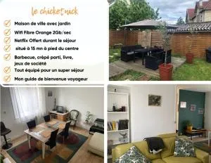 ChicEthnik! Maison de ville, 3 chambres, 6 places. - Saône