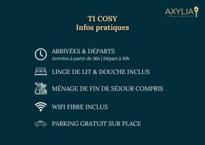 Appartement T1 cosy- terrasse - parking gratuit