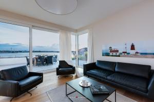 Harbour Lodge: Meerblick, Terrasse, Balkon, finnische Sauna, Kaminofen