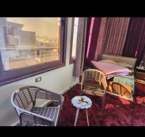 Hotel rooms in front of Mansoura University